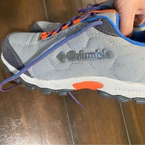 Columbia Kids Sneakers Gray with Orange and Blue Accents